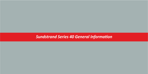 Sundstrand Series 40 General Information