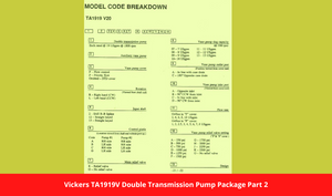 Vickers TA1919V Double Transmission Pump Package Part 2