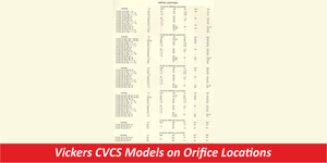 Vickers CVCS Models on Orifice Locations