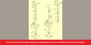 Part 4 of Assembly of Variable Displacement Pump/Motor for a Series 40 M46 Sundstrand Sauer Danfoss