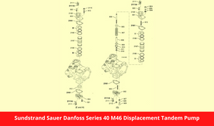 Sundstrand Sauer Danfoss Series 40 M46 Displacement Tandem Pump