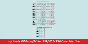 Hydraulic Oil Pump/Motor P31/ P51/ P76 Code Selection